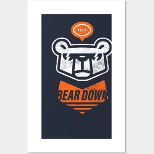 Modern Chicago Football Cool Bear rework, Bear Down Posters and Art